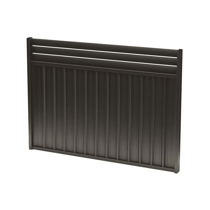 SECTOR-PANEL-Fencing-Borderline-1.5m-_-0.3m-Slats-Ebony-panels Fence Ideas NZ: Best Fencing Options for Auckland Homes