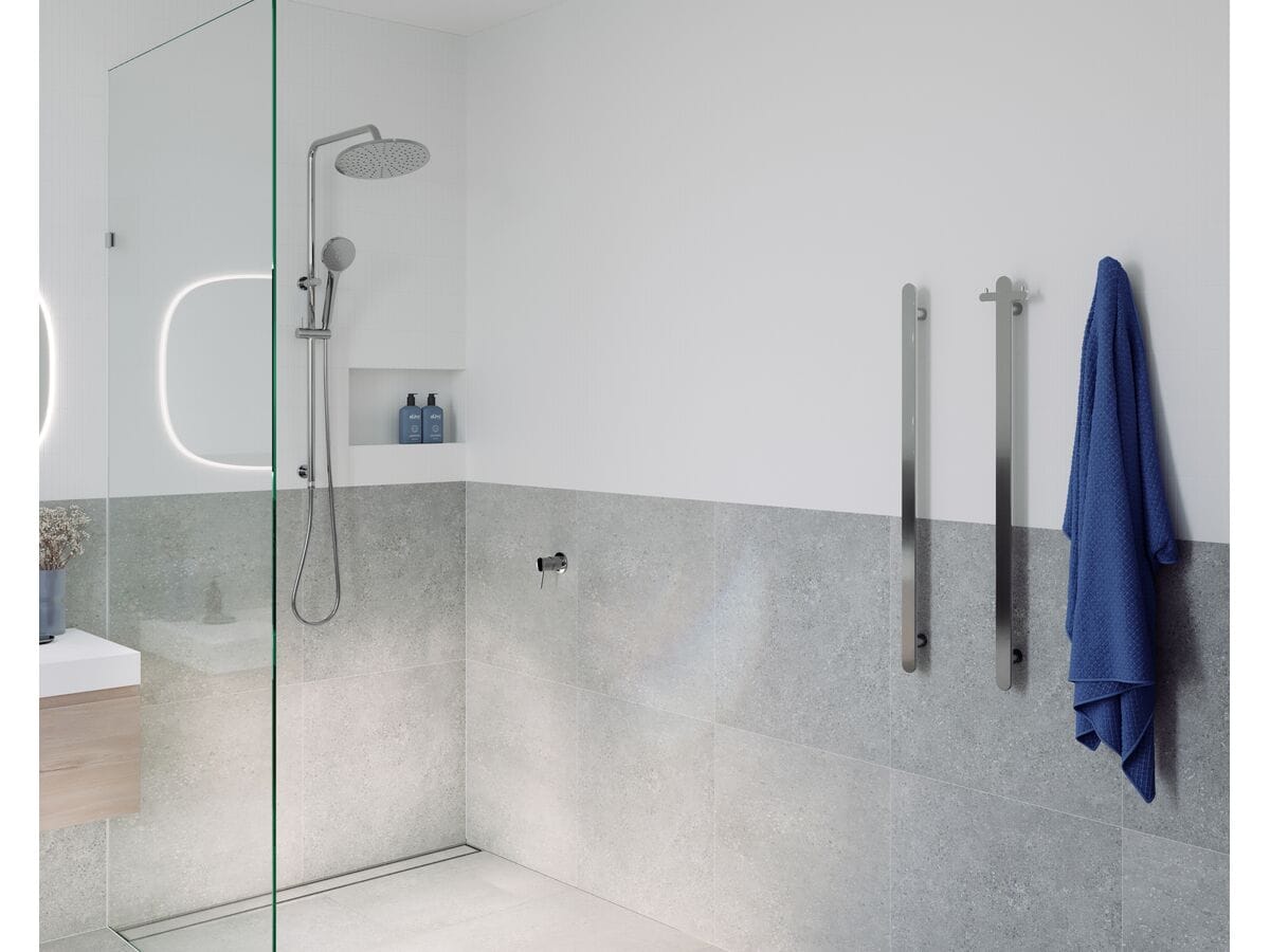 Web_1200x900-Mizu-Soothe-Vertical-Heated-Towel-Rail-and-Double-Robe-Hook-Chrome Our Take on Bathroom Heaters for NZ Homes | 2025 Guide